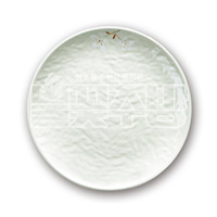 돌산 안개꽃(연청) 골든원형접시(7인치~16인치) 멜라민 그릇 접시