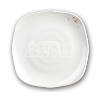돌산 안개꽃(연마블) 신사각골접시(1호~5호) 멜라민 그릇 접시