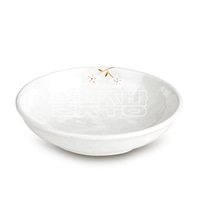 돌산 안개꽃(연마블) 원형찬기(3.5인치~6.5인치) 멜라민 그릇 접시