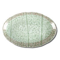 돌산 M홍실 웰빙타원접시(9인치~14인치) 멜라민 그릇 접시