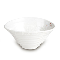 돌산 안개꽃(연마블) 내추럴우동기 12호 멜라민 그릇 접시 면기