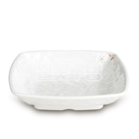 돌산 안개꽃(연마블) 웰빙사각구프(3.5인치~7.5인치) 멜라민 그릇 접시