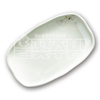 돌산 안개꽃(연청) 신타원골접시(1호~6호) 멜라민 그릇 접시